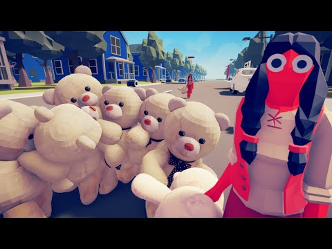 Teddy Bear Thrower🧸 vs Every Faction in the Town - Totally Accurate Battle Simulator TABS