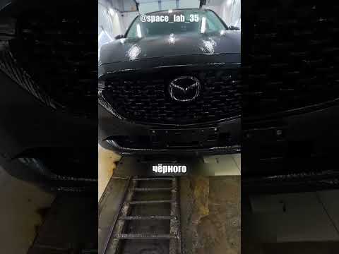 В детейлинг приехала чёрная тачка облитая битумом, владелец попал на серьёзные деньги.