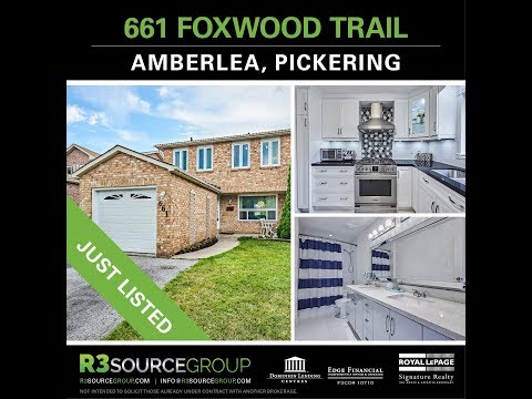 Home For Sale In Pickering Ontario! 3 Beds, 3 Baths, Finished Basement