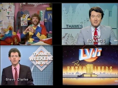 CITV Matthew Kelly in-vision, Thames Tom Edwards in-vision & handover to LWT 7th December 1984