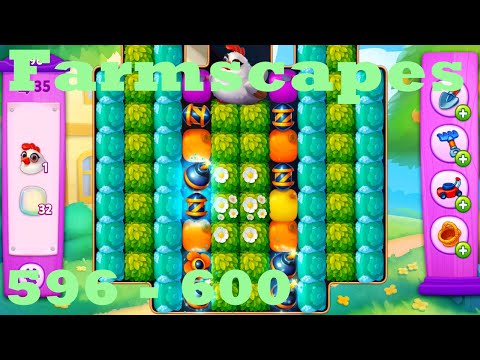 Farmscapes Level 596 - 600 HD Gameplay Walkthrough |  3 - match game | android | ios | pc | app