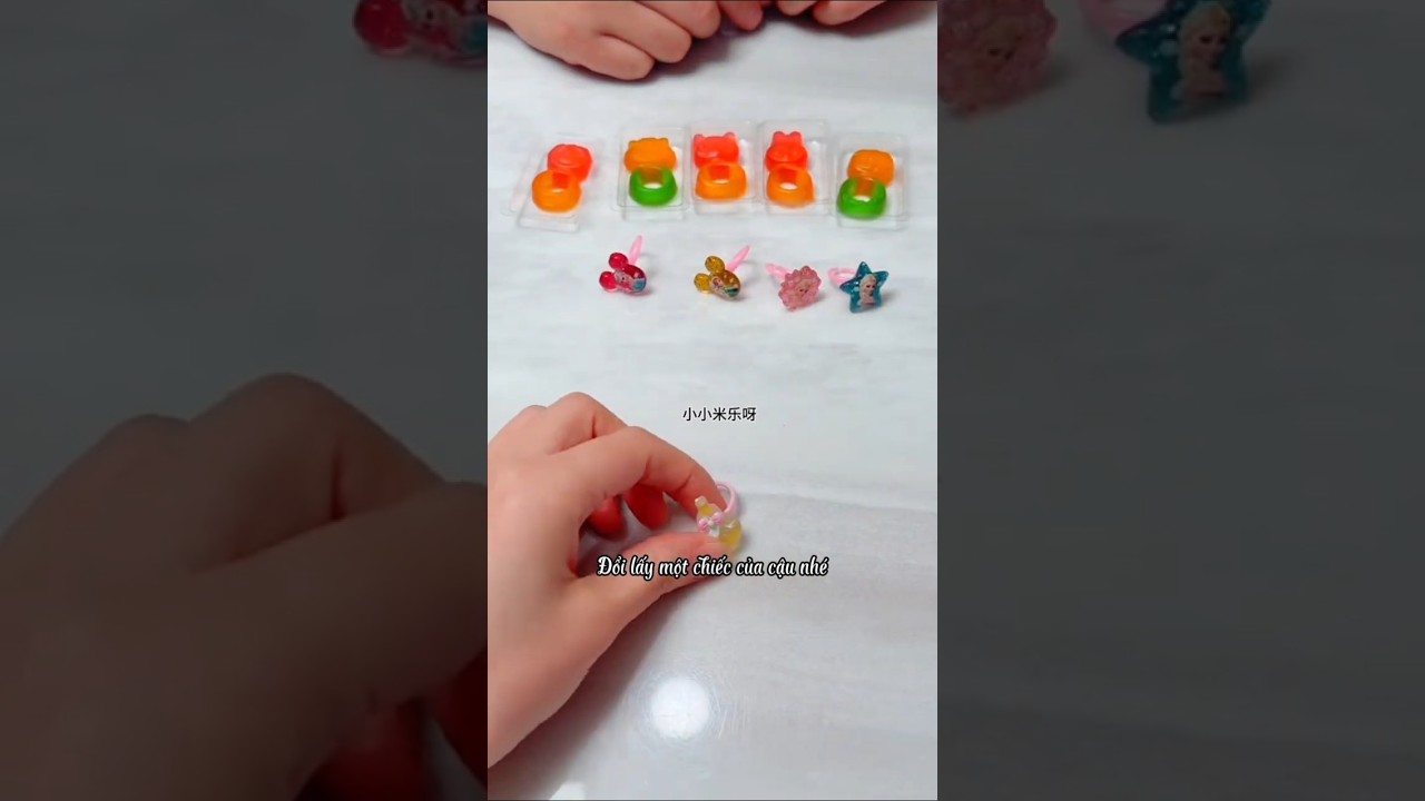 Nhẫn kẹo dẻo chủ đề động vật