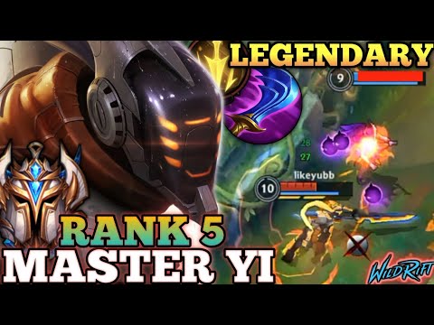MASTER YI ANNOYING DAMAGE! UNKILLABLE MVP PLAY - TOP 5 GLOBAL MASTER YI BY likeyubb - WILD RIFT
