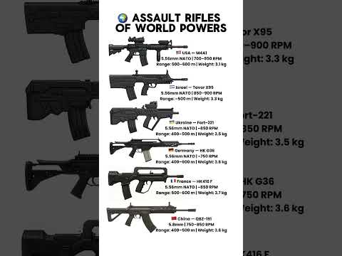 Top 6 Assault Rifles in the World | M4A1 vs Tavor vs QBZ-191 and More