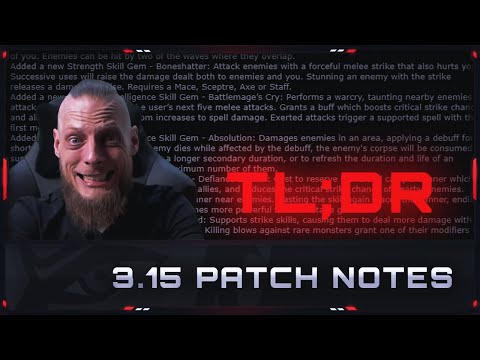 [PATH OF EXILE | 3.15] – TL;DR – PATCH NOTES – EXPEDITION LEAGUE!