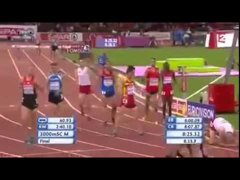 Yoann Kowal champion d'europe du 3000m steeple - Zürich 2014