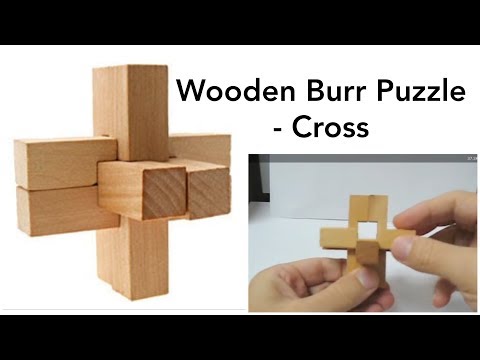 Burr Puzzle 3D Wooden Cross - Solution