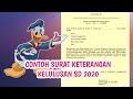 Contoh SURAT KETERANGAN KELULUSAN SD 15 Juni 2020