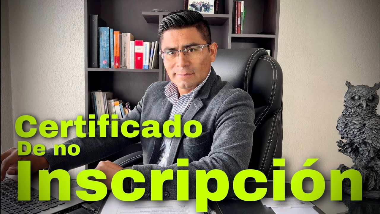 Requirements for processing the Certificate of Non-Registration with the Public Registry.