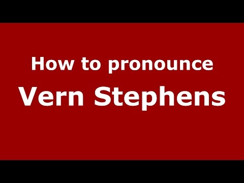 How to pronounce Vern Stephens (American English/US) - PronounceNames.com