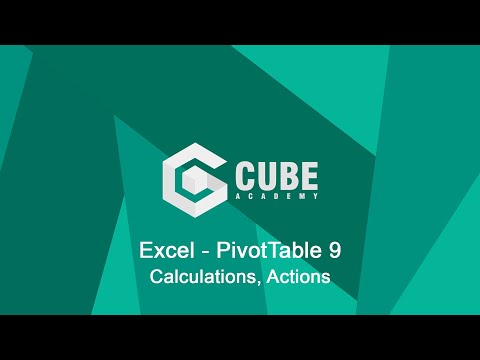Excel Pivot Table - Dərs 9 - Calculations, Actions