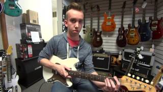Video thumbnail for Christian shows off an awesome 1963 Fender Duo-Sonic by Mark's Music Studio