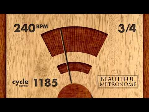240 BPM 3/4 Wood Metronome HD