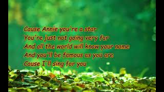 JAMES BLUNT ANNIE Lyrics