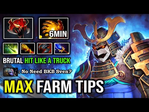 MIND BLOWING Farming Speed Sven with 6Min Midas + Madness Melt Down Enemy In 2 Hits Vs Tinker DotA 2