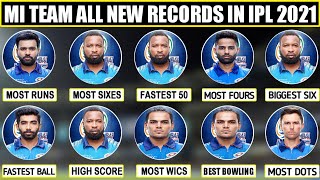 Mumbai Indians Team IPL 2021 Records | IPL Records and Stats | 15 IPL Record that made this season |