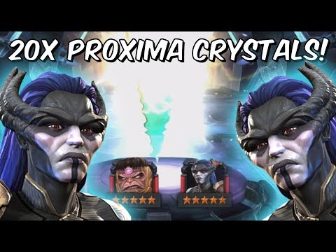 20x 5 Star Proxima Midnight Grandmaster Featured Crystal Opening! - Marvel Contest Of Champions