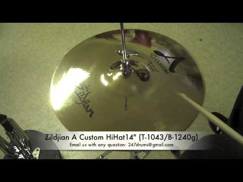 Zildjian A Custom HiHat 14" (T1043 - B 240g) - 247drums SR (Sound Review) BWYH (Buy What You Hear)