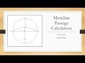 How To Calculate The Ship S Latitude Using Sun S Meridian Altitude Meridian Passage Question