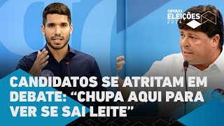 Candidatos se atritam em debate em Fortaleza e fala viraliza: "Chupa para ver se sai leite"
