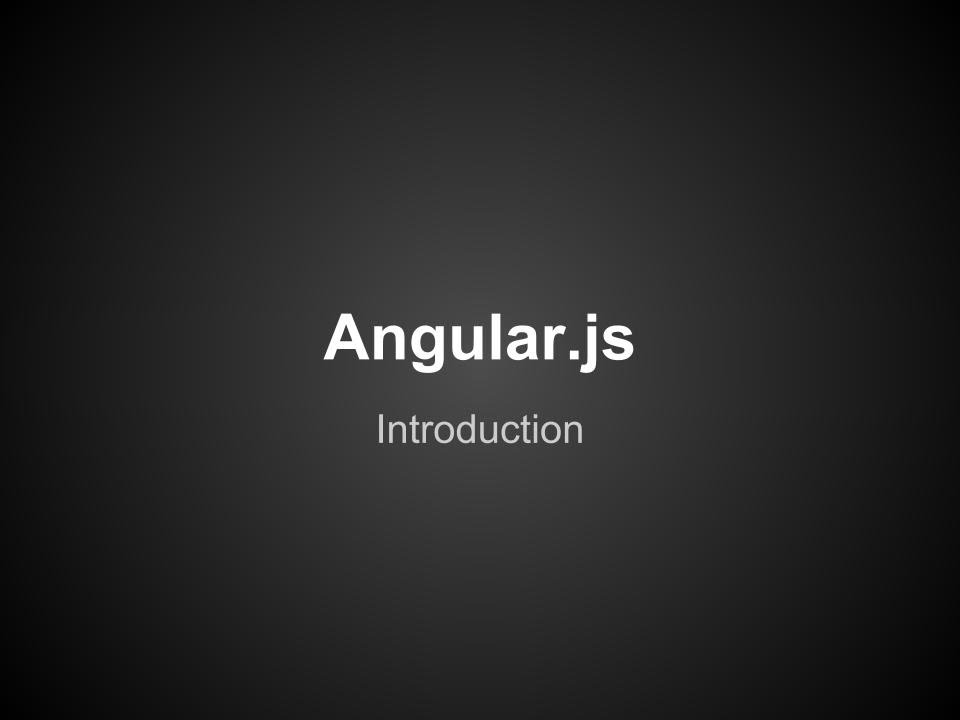 הקדמה ל-Angular.js