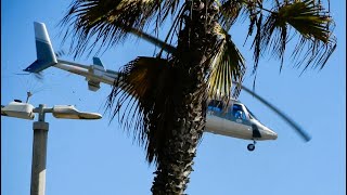 Actual Crash - Bell 222 & Slow Motion Huntington Beach Helicopter Crashed at CARS N’ COPTERS N222EX