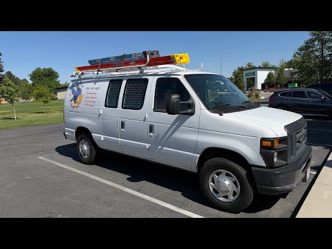Sam building out the Good Help Electric service van in Boise, Idaho