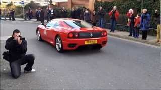preview picture of video 'Ferraris Leaving Horsham Piazza Italia 2013'