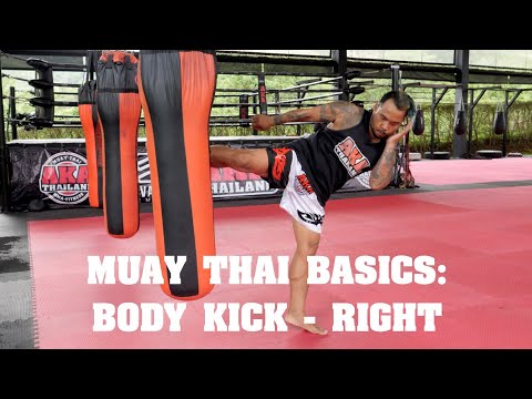 Muay Thai Basics: Body Kick (Right) - AKA Techniques