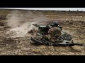 Ukrainian Military Fire Deadly Russian ZU-23 Anti-aircraft Gun . Combat Training Exercise
