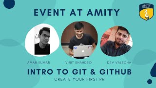 Intro to Git and Github | Event at Amity | Hacktoberfest 2021 | 30th September 2021