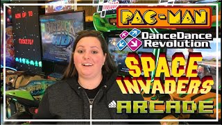 Arcade Fun! My trip to the ARCADE! (Actual Gameplay of Dance Dance Revolution, Pac Man, And More!)
