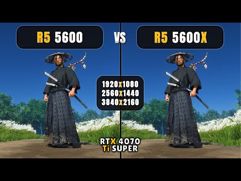 AMD Ryzen 5 5600 vs Ryzen 5 5600x - 1080p, 1440p, 4K | 4070 Ti Super | Test in 10 Games