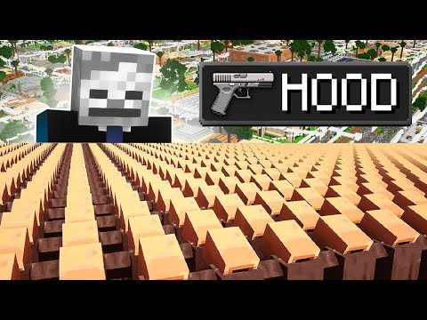 I Took 1,000,000 Villagers to The HOOD