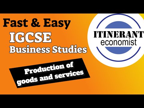, title : 'IGCSE Business studies 0450 - 4.1 - Production of Goods and Services'