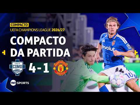 COMO 4X1 MANCHESTER UNITED | COMPACTO DA PARTIDA | FASE DE LIGA | RODADA 3 | CHAMPIONS LEAGUE 26/27