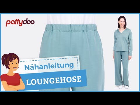 Loungehose selber nähen | Nähanleitung für einfache Jerseyhose mit Gummibund und weiten Beinen