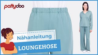 Loungehose selber nähen | Nähanleitung für einfache Jerseyhose mit Gummibund und weiten Beinen