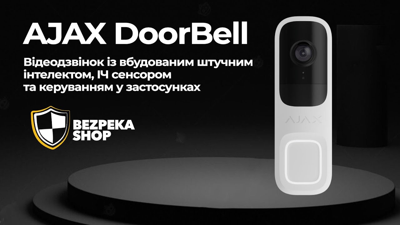 校庭カメラガールフィーア / V VERSIONS EP1 ᐈ Відеодзвінок Ajax DoorBell graphite з вбудованим штучним