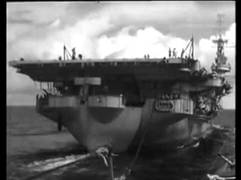 887 & 894 NAS Seafire take off, HMS Indefatigable, 1945 BPF