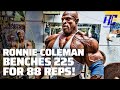Ronnie Coleman Benches 225 for 88 REPS!!! | Nothin' But A Podcast (Milos Sarcev) Part 2