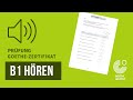 German B1 Exam Hören Mit Lösungen Prüfung Goethe Zertifikat