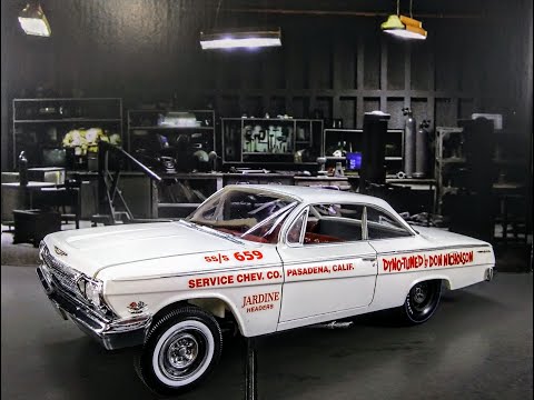 1962 Chevy Bel Air 409 Super Stock Don Nicholson 1/25 Scale Model Kit Build How To Motor Glas Trim