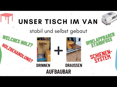 Tisch im Camper super easy selber bauen