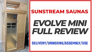 Sunstream Infrared Saunas Evolve Mini FULL Review- Delivery, Unboxing, Assembly and Use