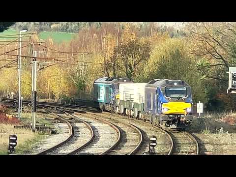 Direct Rail Services Freight Move 68018 tnt 68008 6C51 Carnforth 07/11/02025