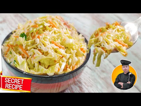 Best Coleslaw Recipe 🥣 | How to make Coleslaw at home | Food Fiction by Awais Yar