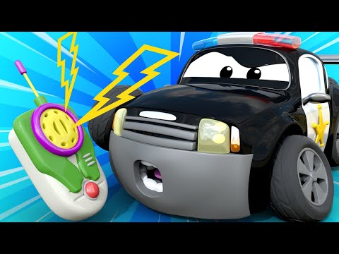 Der Streifenwagen in Autopolis -  Der Stromausfall - Lastwagen Zeichentrickfilme für Kinder 🚓 🚒