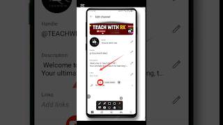 How to add a link with a YouTube channel #shorts