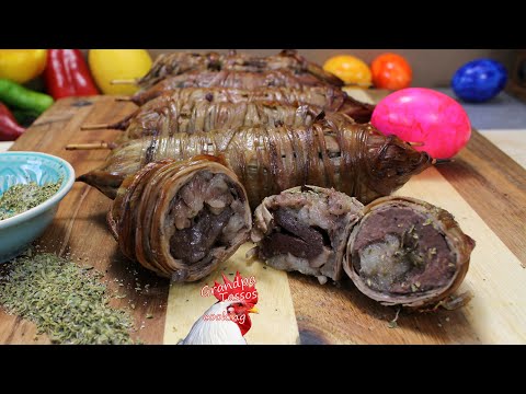 Κοκορέτσι από τον παππού Τάσο στις κληματόβεργες